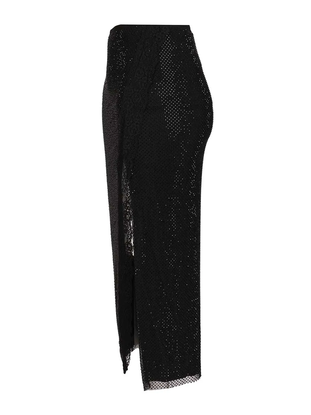 Midi Skirt With Rhinestones Skirts Black sold by Wanan Luxury product image thumbnail 3