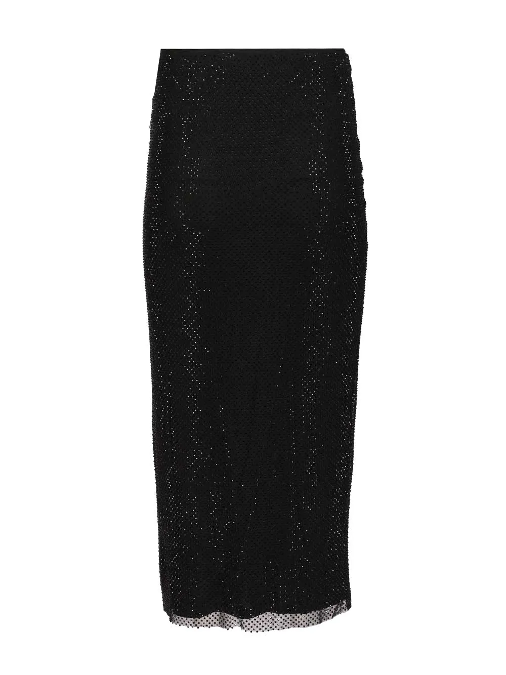 Midi Skirt With Rhinestones Skirts Black sold by Wanan Luxury product image thumbnail 2