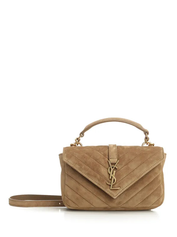 College Handbags Beige made by Yves Saint Laurent