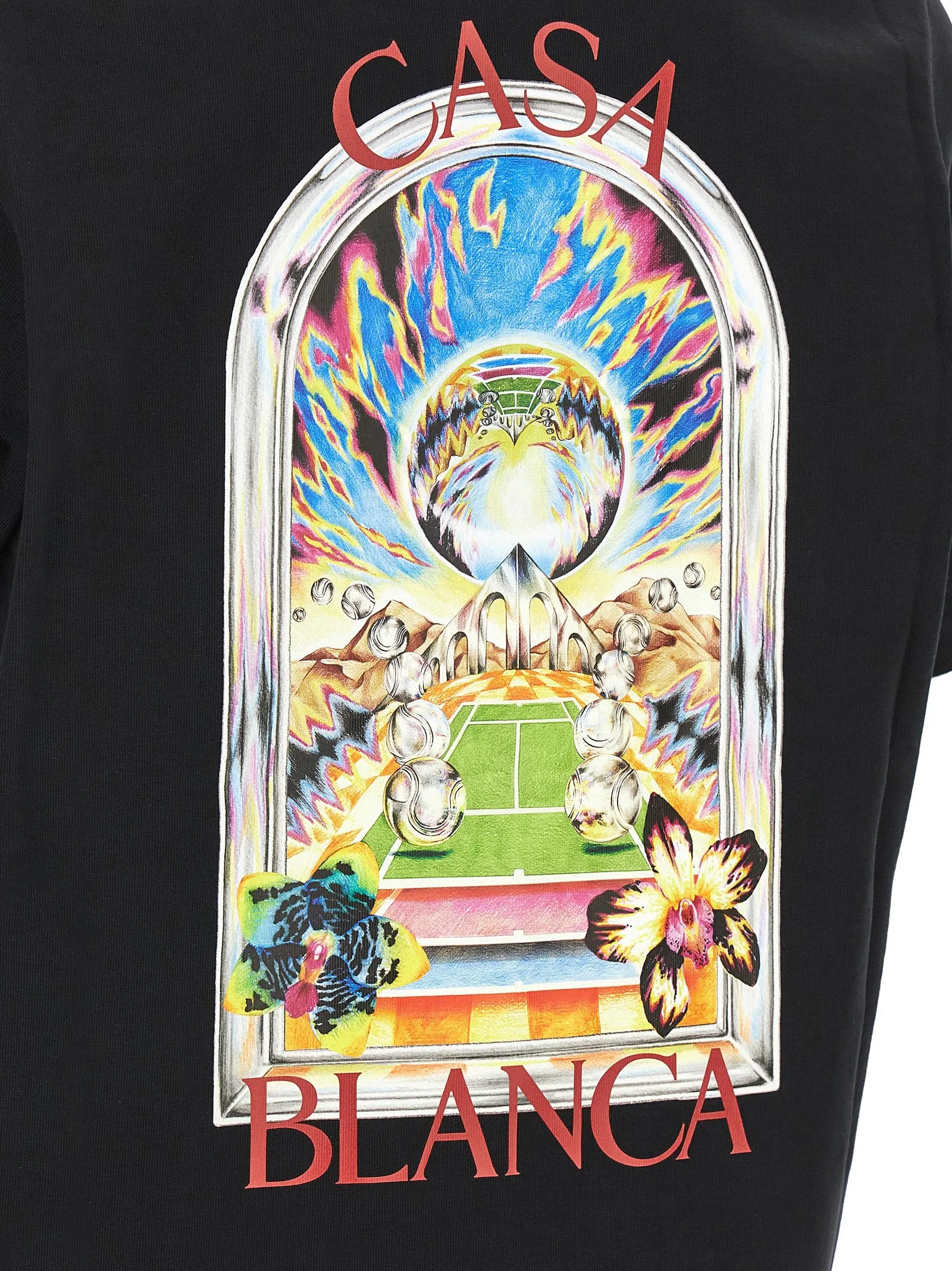 Tennis Landscape T-Shirt Black sold by Wanan Luxury product image thumbnail 4