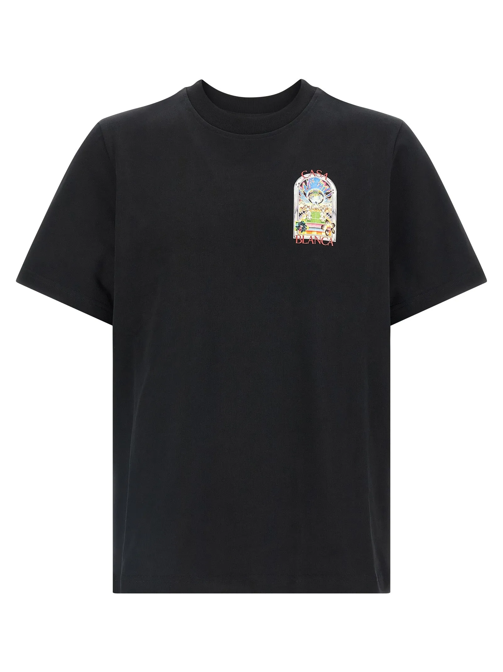 Tennis Landscape T-Shirt Black sold by Wanan Luxury