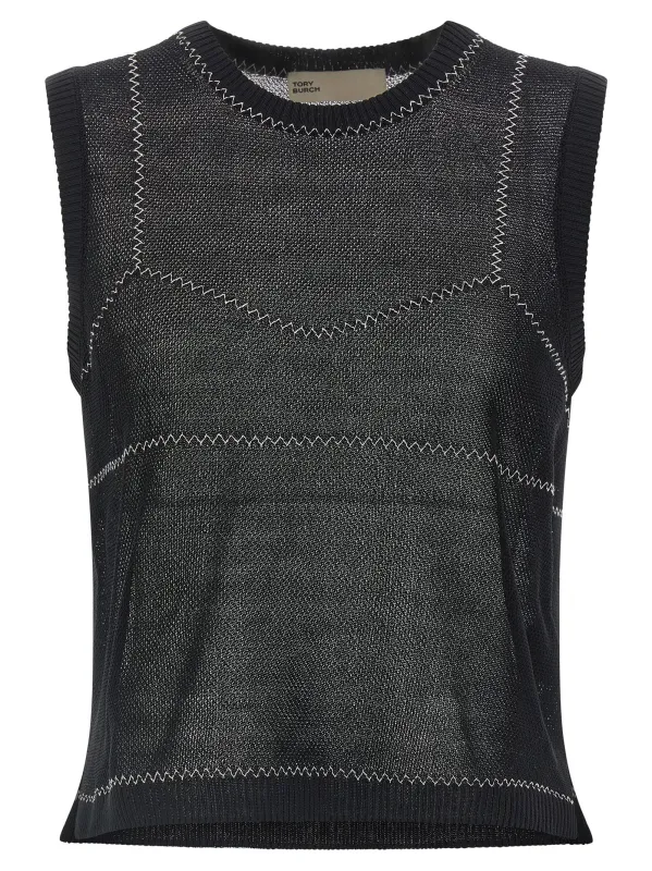 Mesh Top Tops Black sold by Wanan Luxury