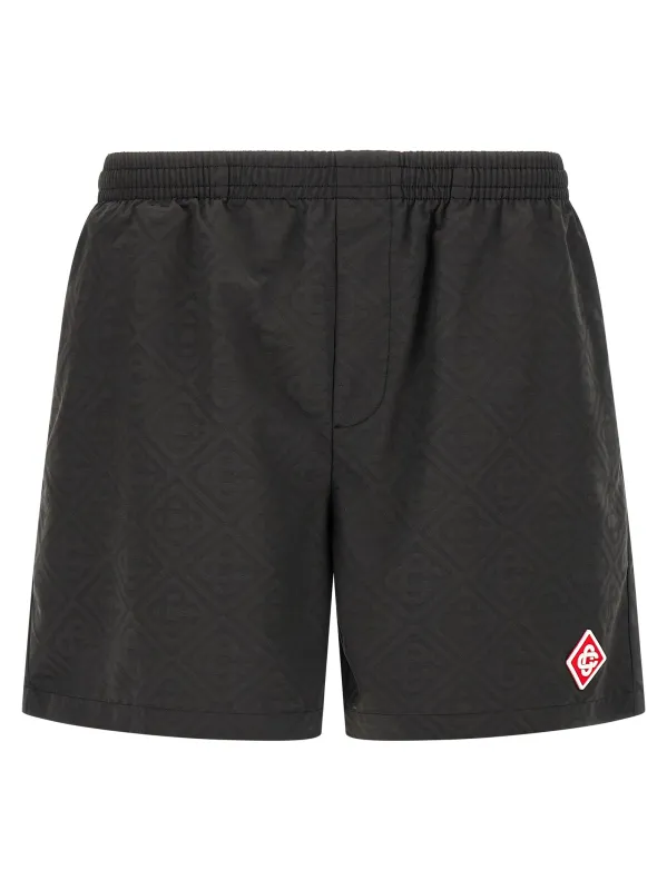 Jacquard Logo Swimsuit Beachwear Black sold by Wanan Luxury