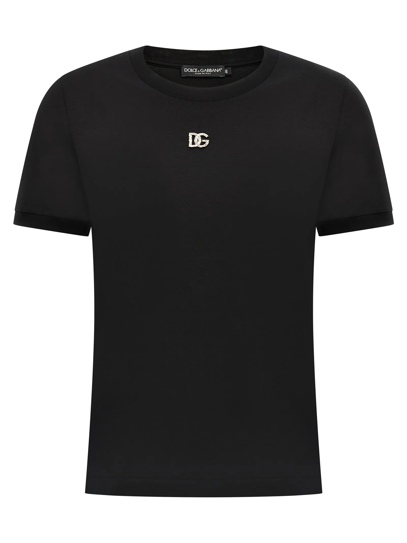 Rhinestone Logo T-Shirt Black sold by Wanan Luxury
