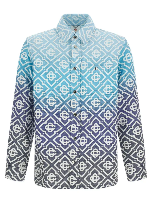 Monogram Gradient Jacquard Puffer Jackets Blue sold by Wanan Luxury