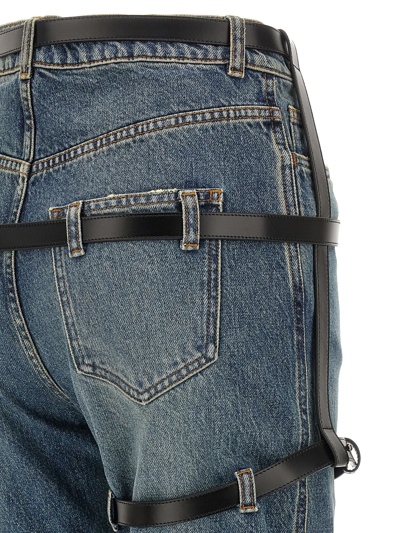 Multi Belt Jeans Blue sold by Wanan Luxury product image thumbnail 4