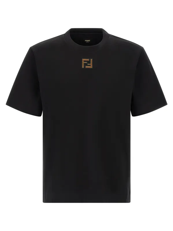 Micro Ff T-Shirt Black made by Fendi