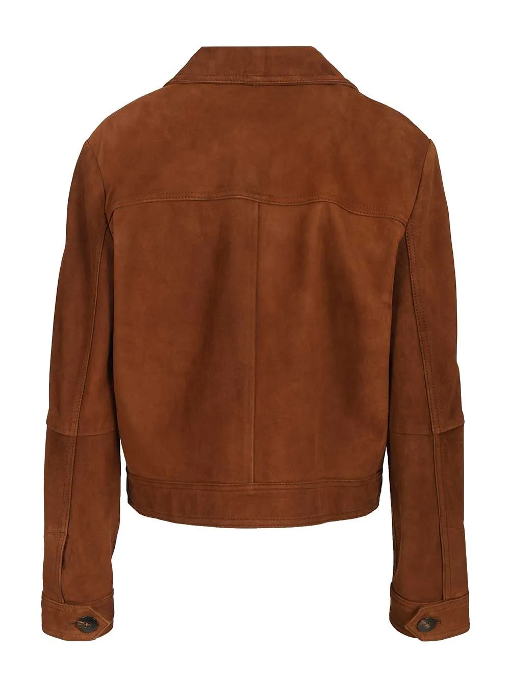Boxy Suede Jacket Jackets Brown sold by Wanan Luxury product image thumbnail 2