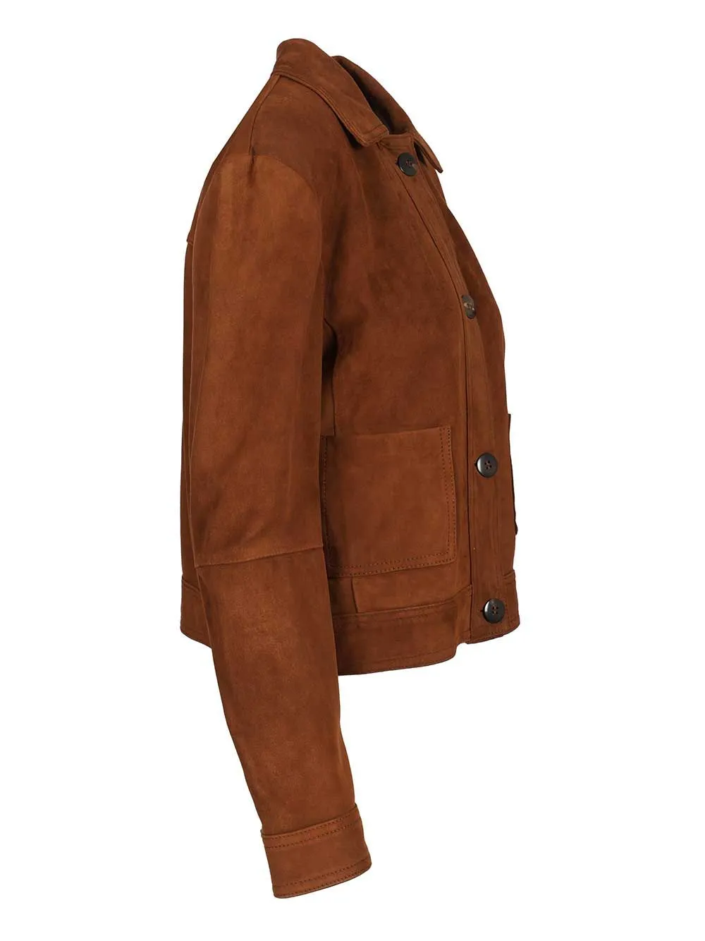 Boxy Suede Jacket Jackets Brown sold by Wanan Luxury product image thumbnail 3