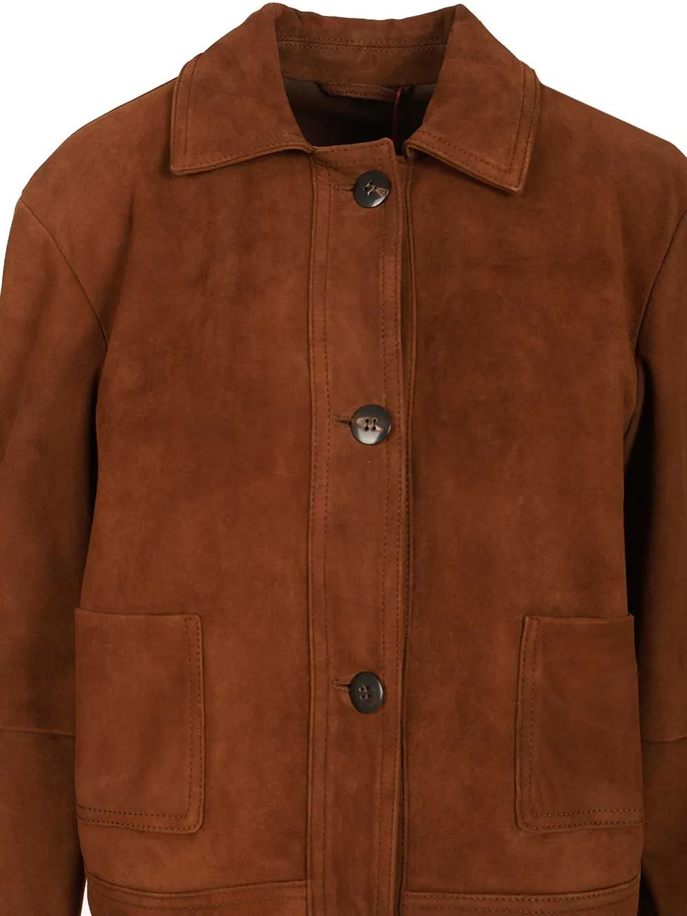 Boxy Suede Jacket Jackets Brown sold by Wanan Luxury product image thumbnail 4