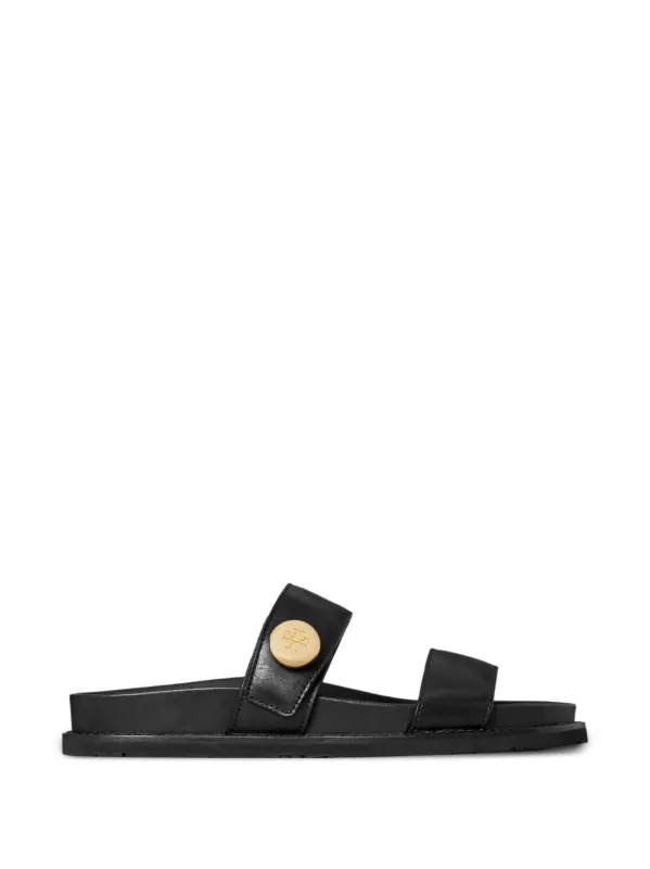 Romy Sport Leather Slides made by Tory Burch