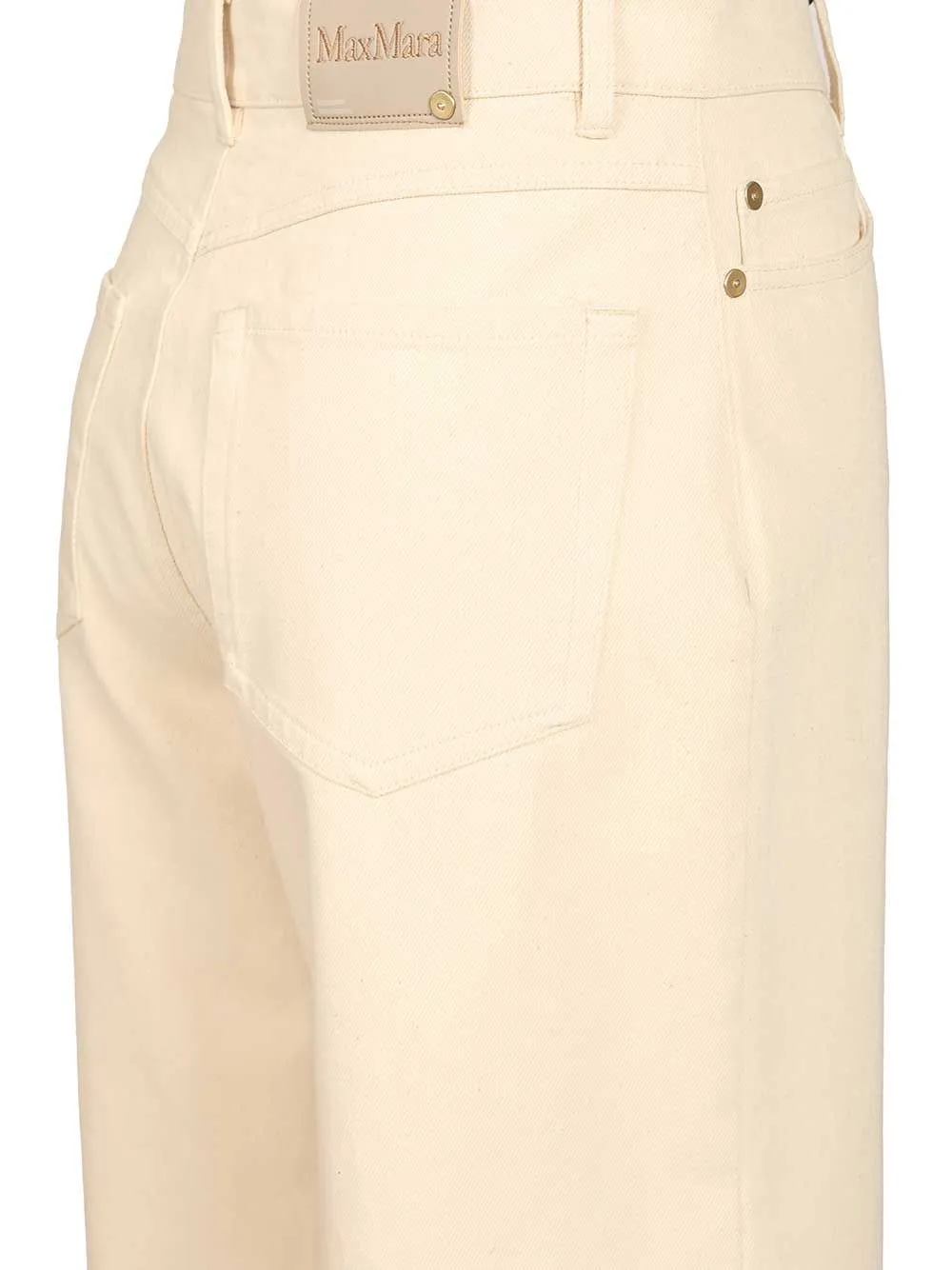 Zarina Wide Ankle Lenght Canvas Denim Jeans White sold by Wanan Luxury product image thumbnail 4