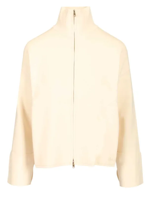 Cardigan In Viscose Crepe Sweatshirts White sold by Wanan Luxury