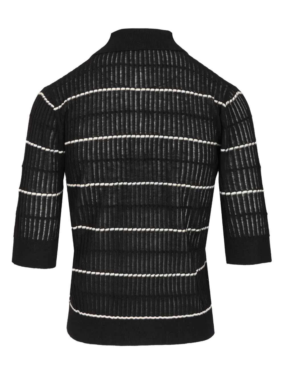 Sweater In Wool And Silk Yarn Polo Shirt Blue sold by Wanan Luxury product image thumbnail 2