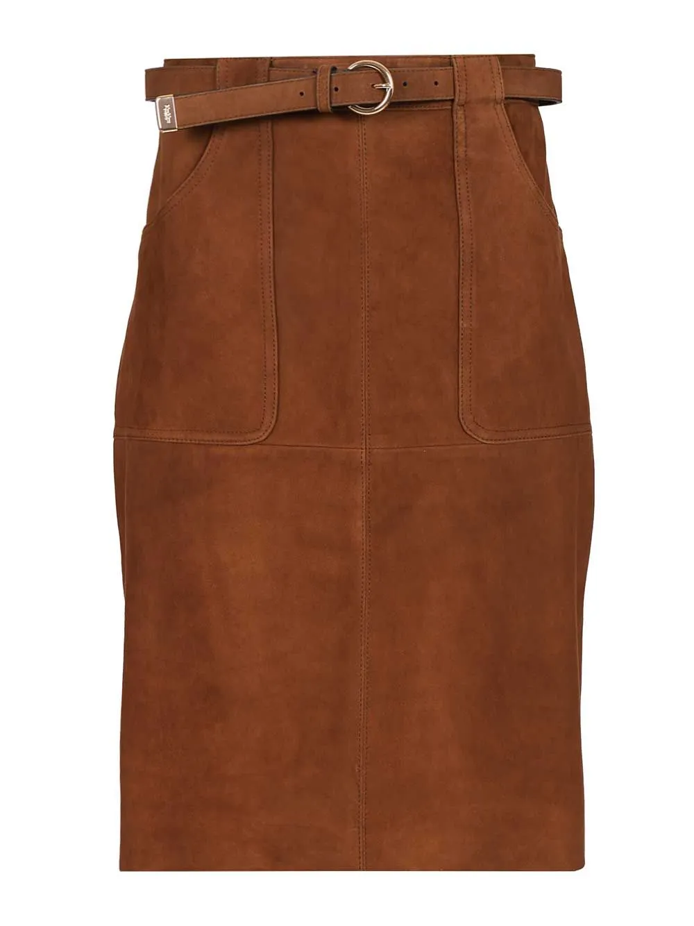 Suede Midi Skirt Skirts Brown sold by Wanan Luxury
