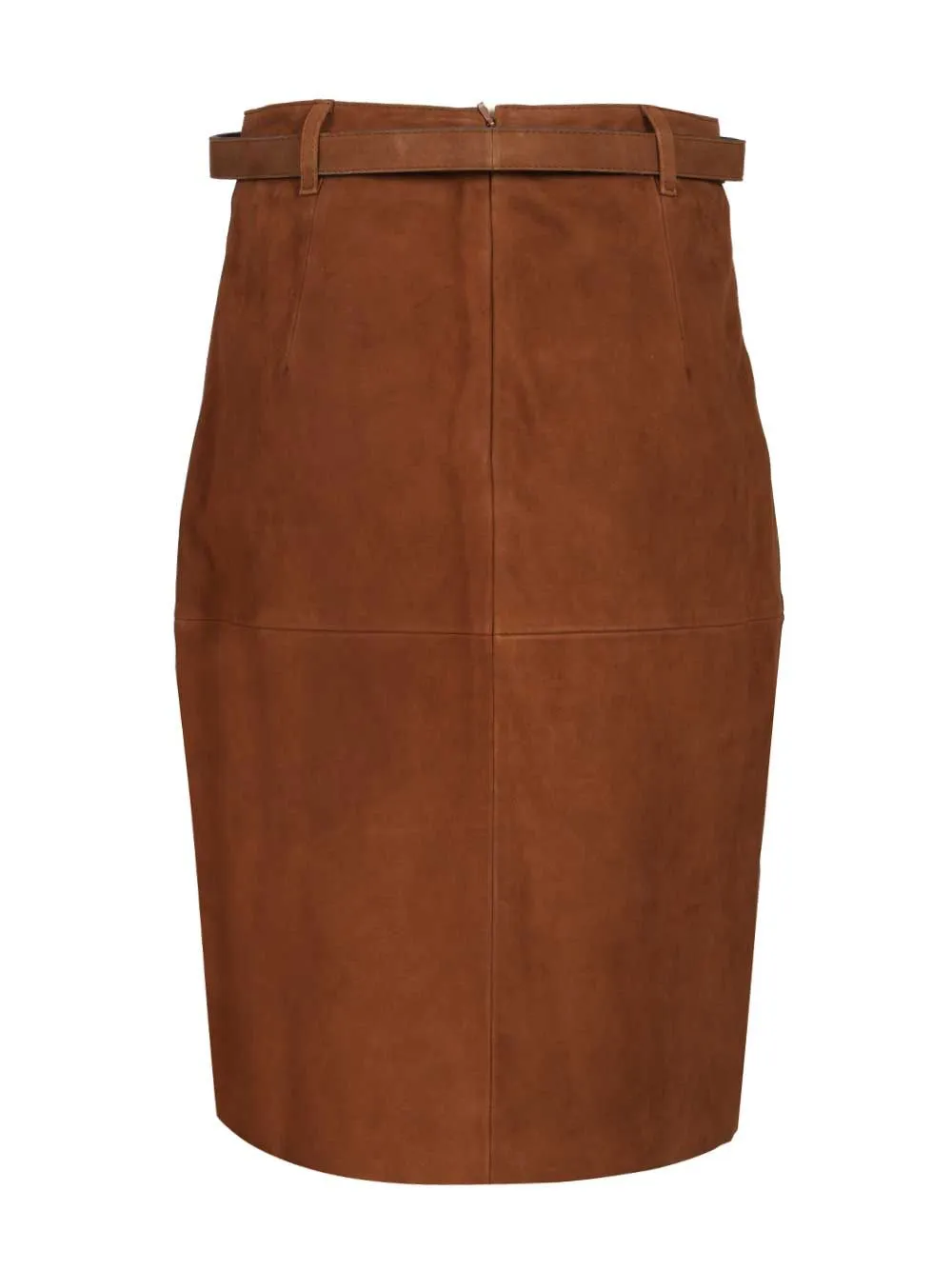Suede Midi Skirt Skirts Brown sold by Wanan Luxury product image thumbnail 2