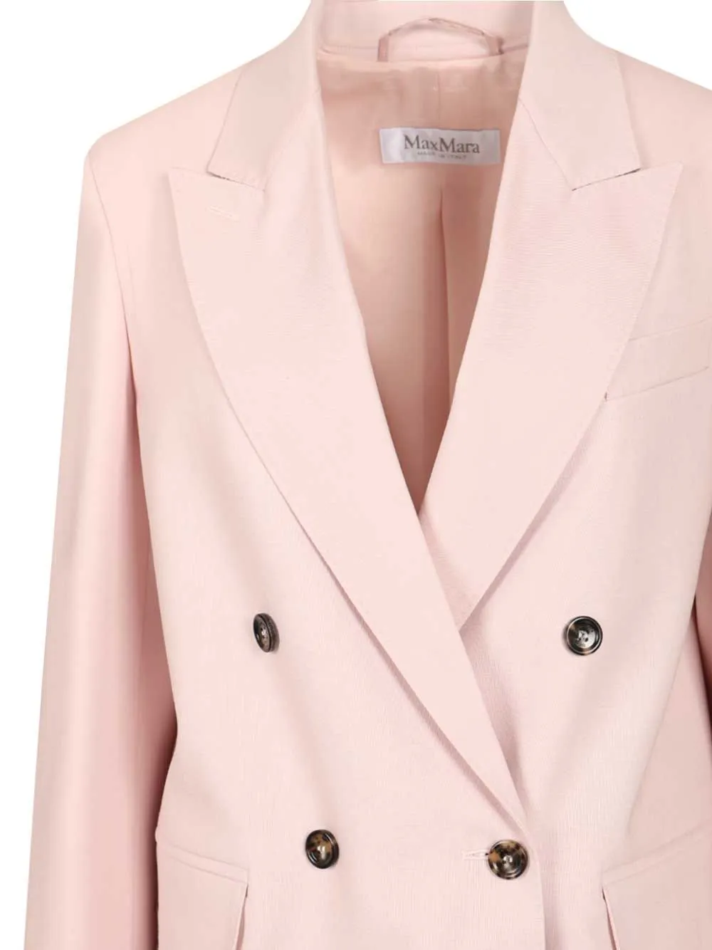 Ombrosa Double-Breasted Blazer In Wool, Mohair And Silk Blend Jackets Rose sold by Wanan Luxury product image thumbnail 4