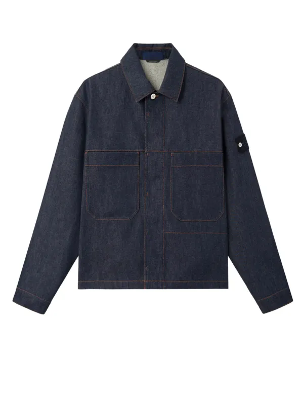 Indigo Denim-Rinsed Jacket sold by Wanan Luxury