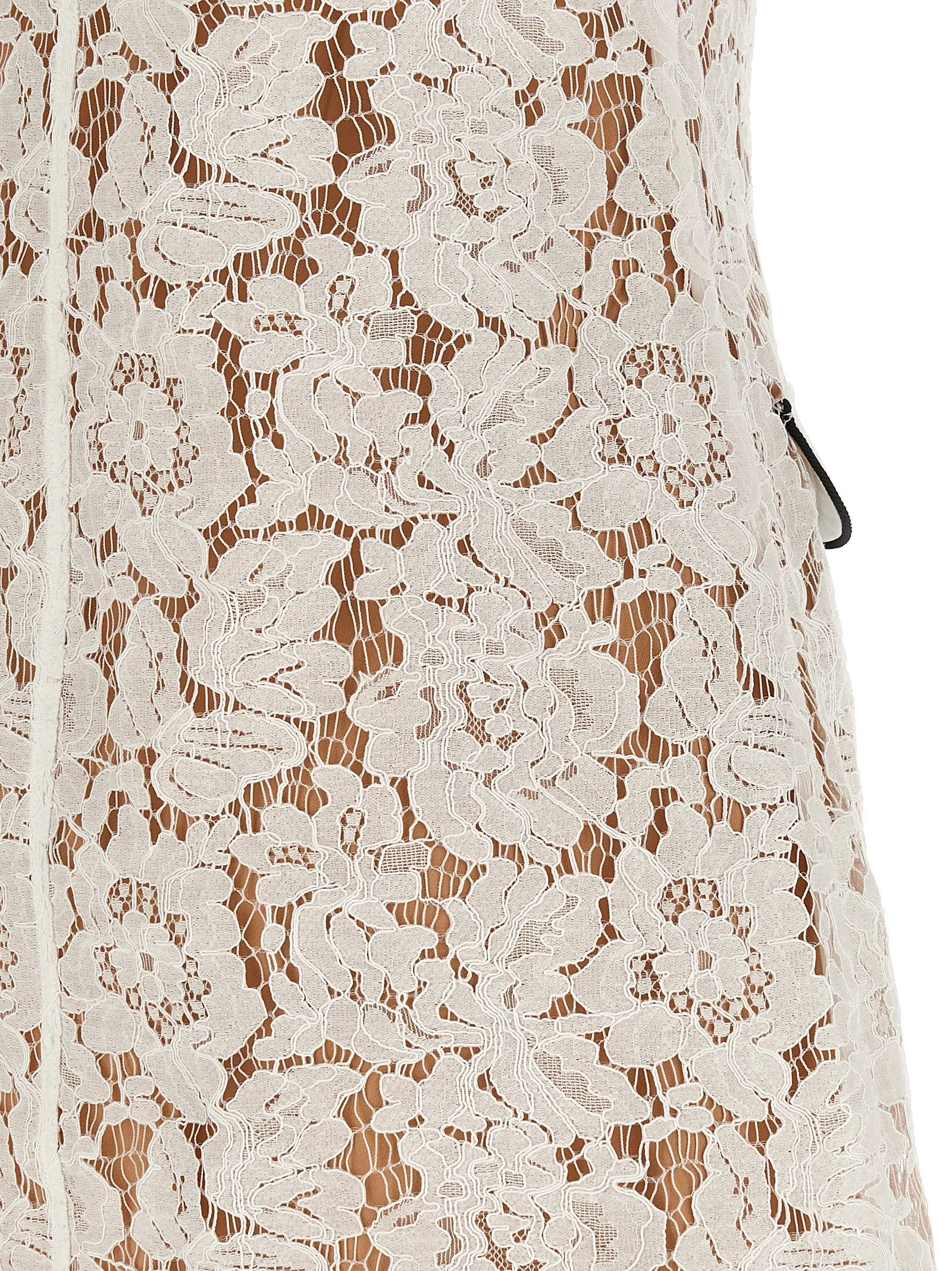 White Lace Contrast Collar Mini Dresses White sold by Wanan Luxury product image thumbnail 4