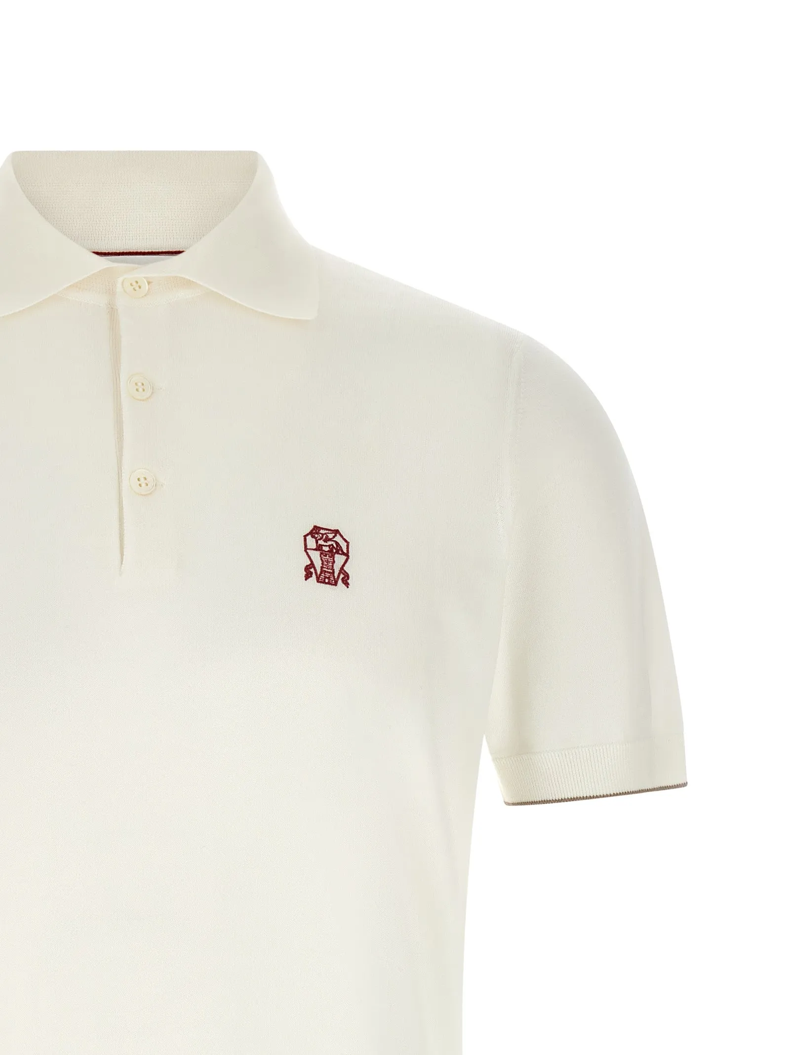 Logo Embroidery Shirt Polo White sold by Wanan Luxury product image thumbnail 3