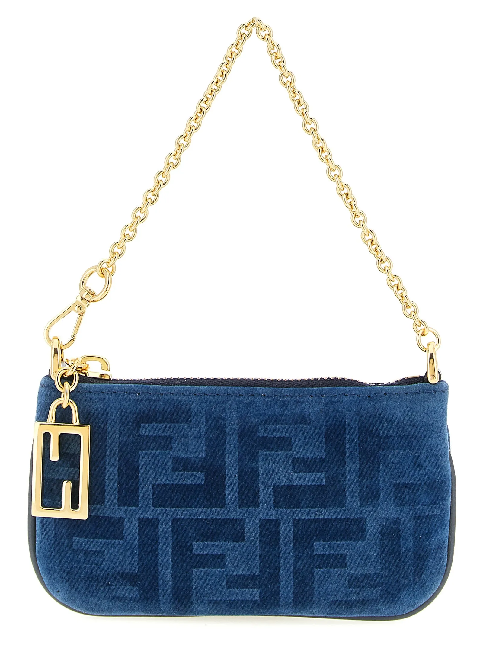 Ff Mini Denim Pouch Bag Accessories Blue sold by Wanan Luxury
