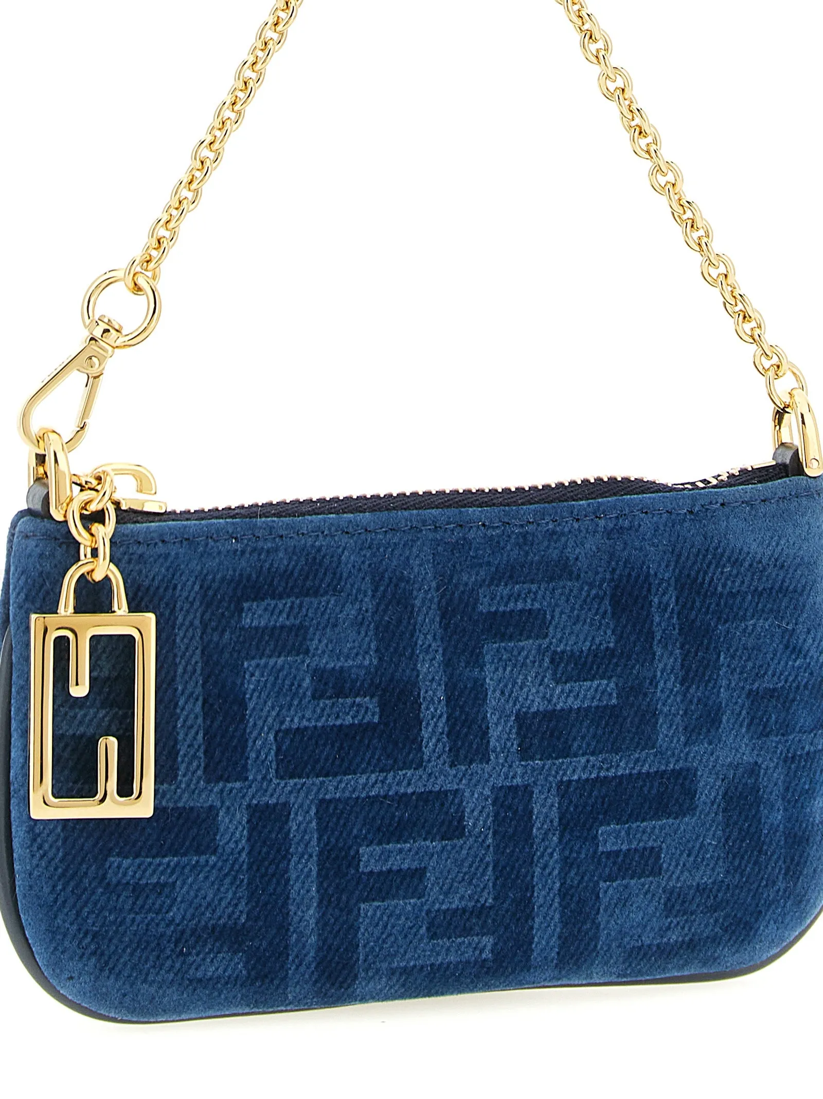 Ff Mini Denim Pouch Bag Accessories Blue sold by Wanan Luxury product image thumbnail 3