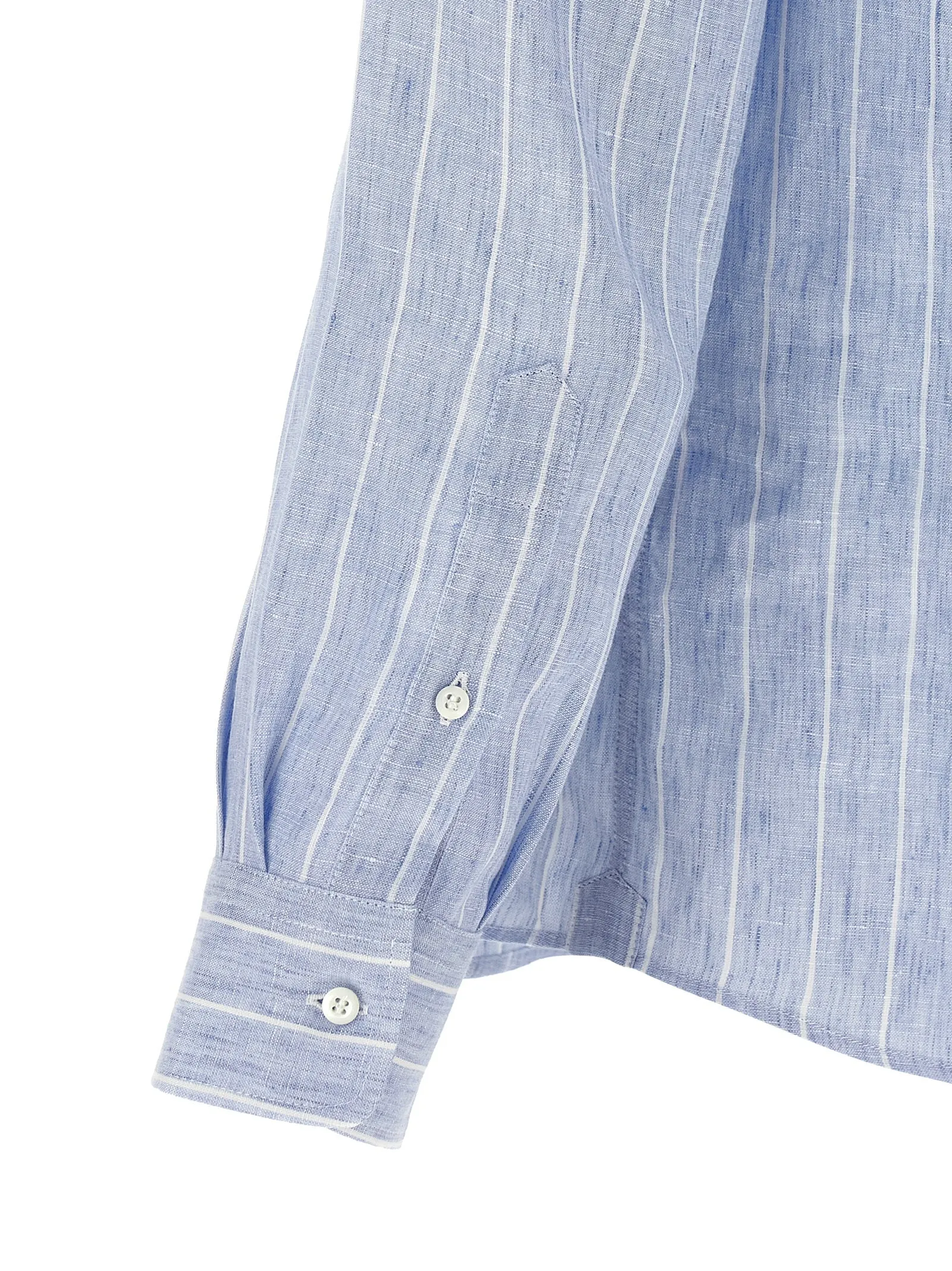 Striped Linen Shirt Shirt And Blouse Light Blue sold by Wanan Luxury product image thumbnail 4