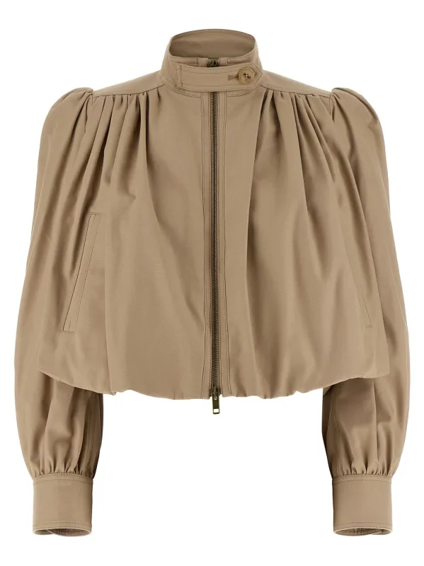Curled Boule Jacket Puffer Jackets Beige made by Chloe