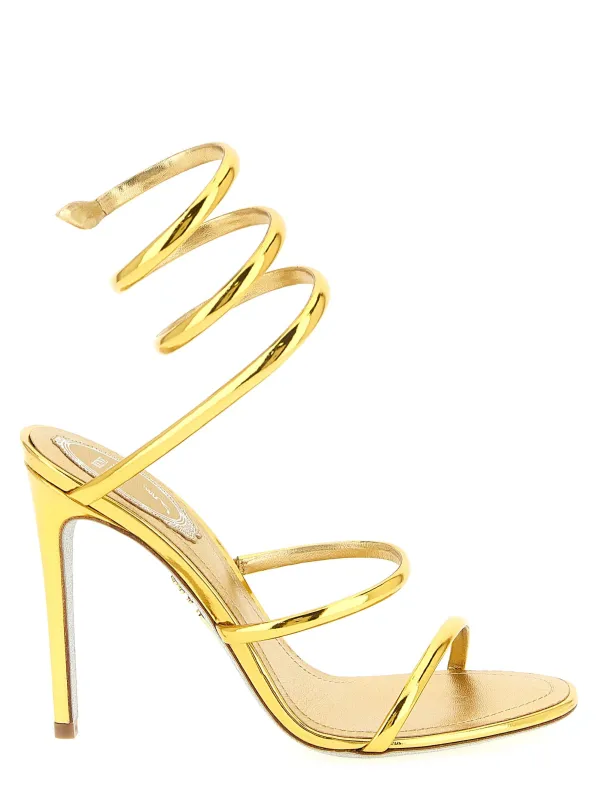 Cleo Metallic Sandals Gold made by Wanan Luxury