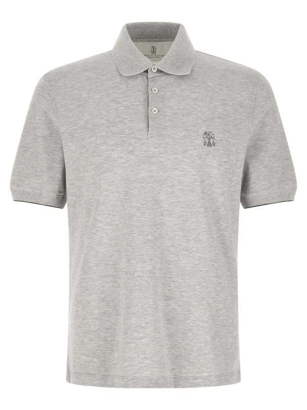 Logo Piqué Shirt Polo Gray sold by Wanan Luxury