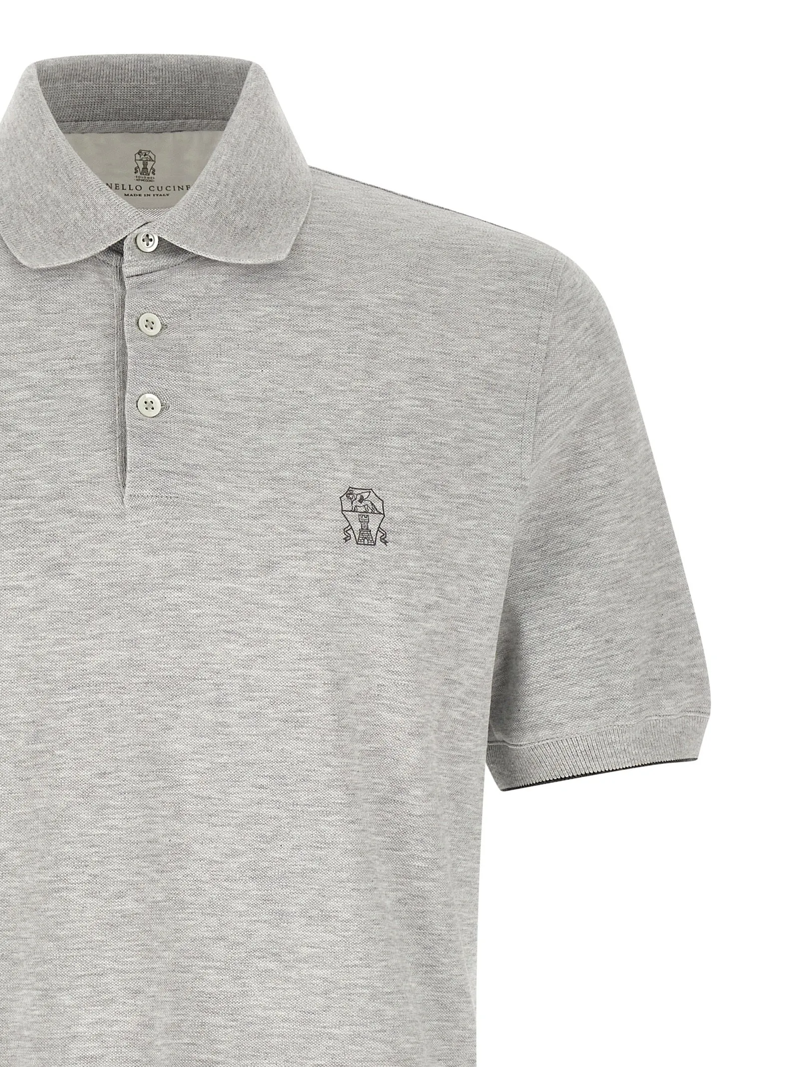 Logo Piqué Shirt Polo Gray sold by Wanan Luxury product image thumbnail 3