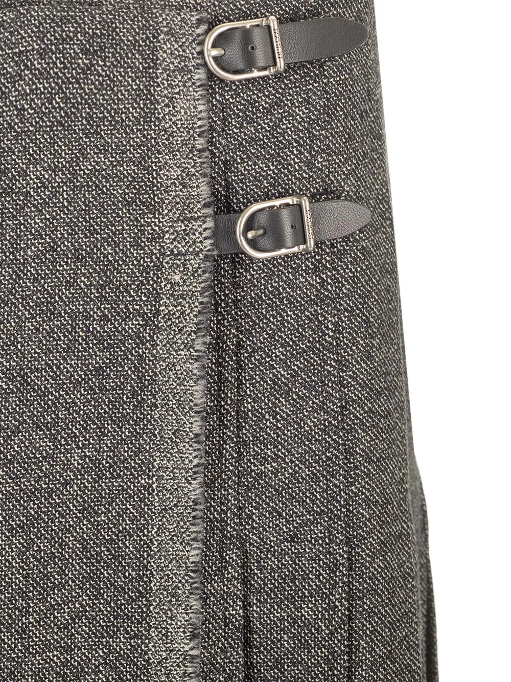 Pleated Midi Kilt Skirt Melange Black Skirts Grey sold by Wanan Luxury product image thumbnail 4