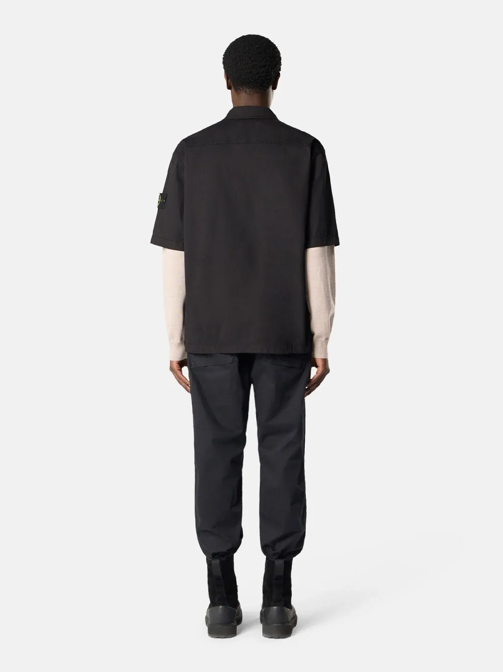 Comfort-Fit Short-Sleeved Cotton Twill Shirt With Pocket sold by Wanan Luxury product image thumbnail 3