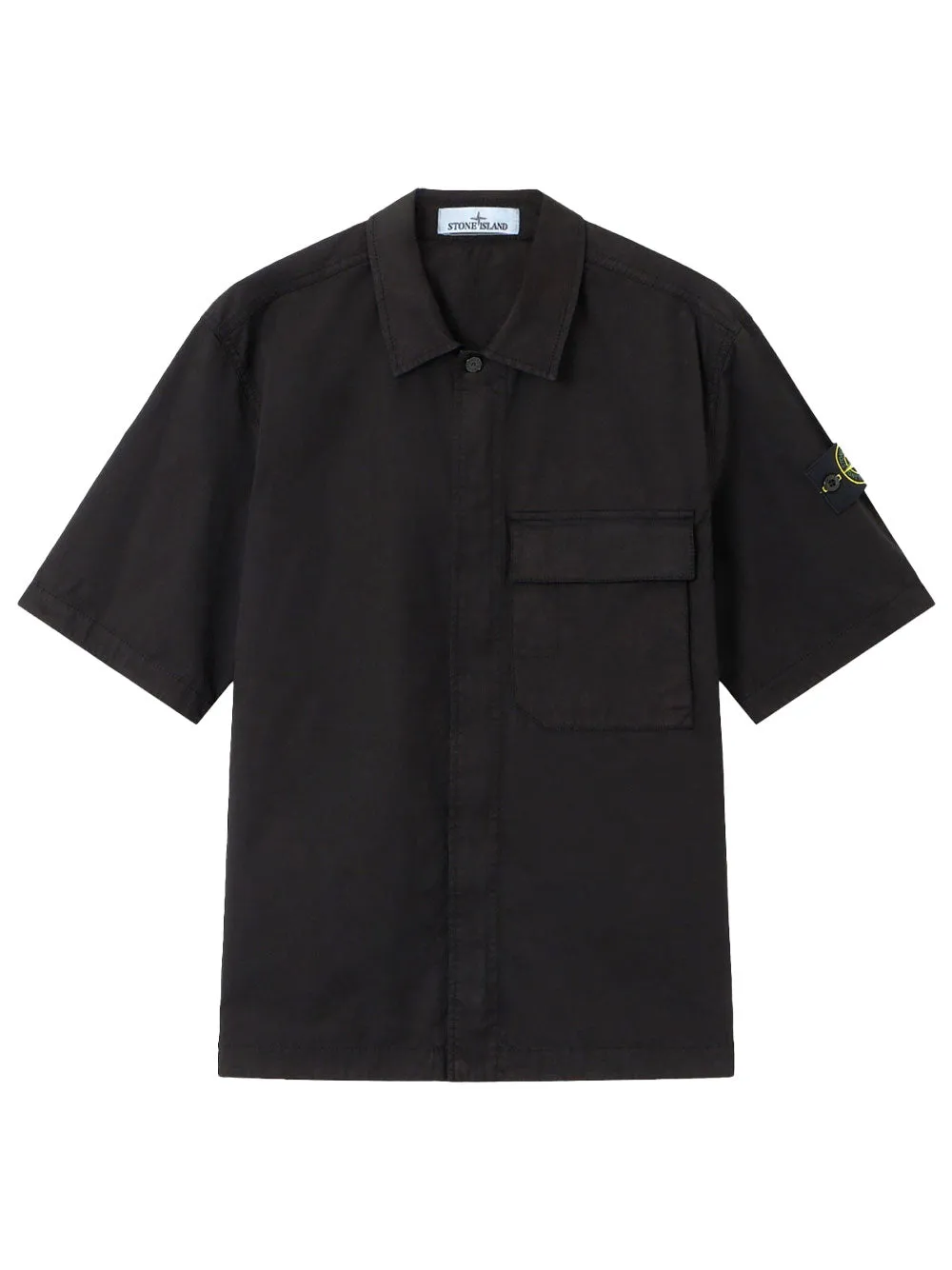 Comfort-Fit Short-Sleeved Cotton Twill Shirt With Pocket sold by Wanan Luxury