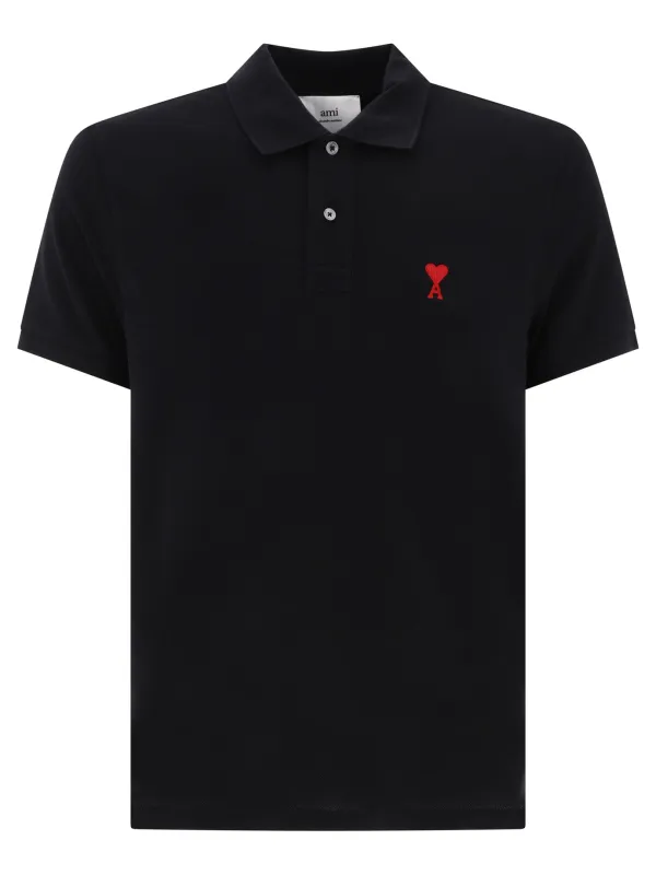 Ami De Coeur Polo Shirts Black made by Ami