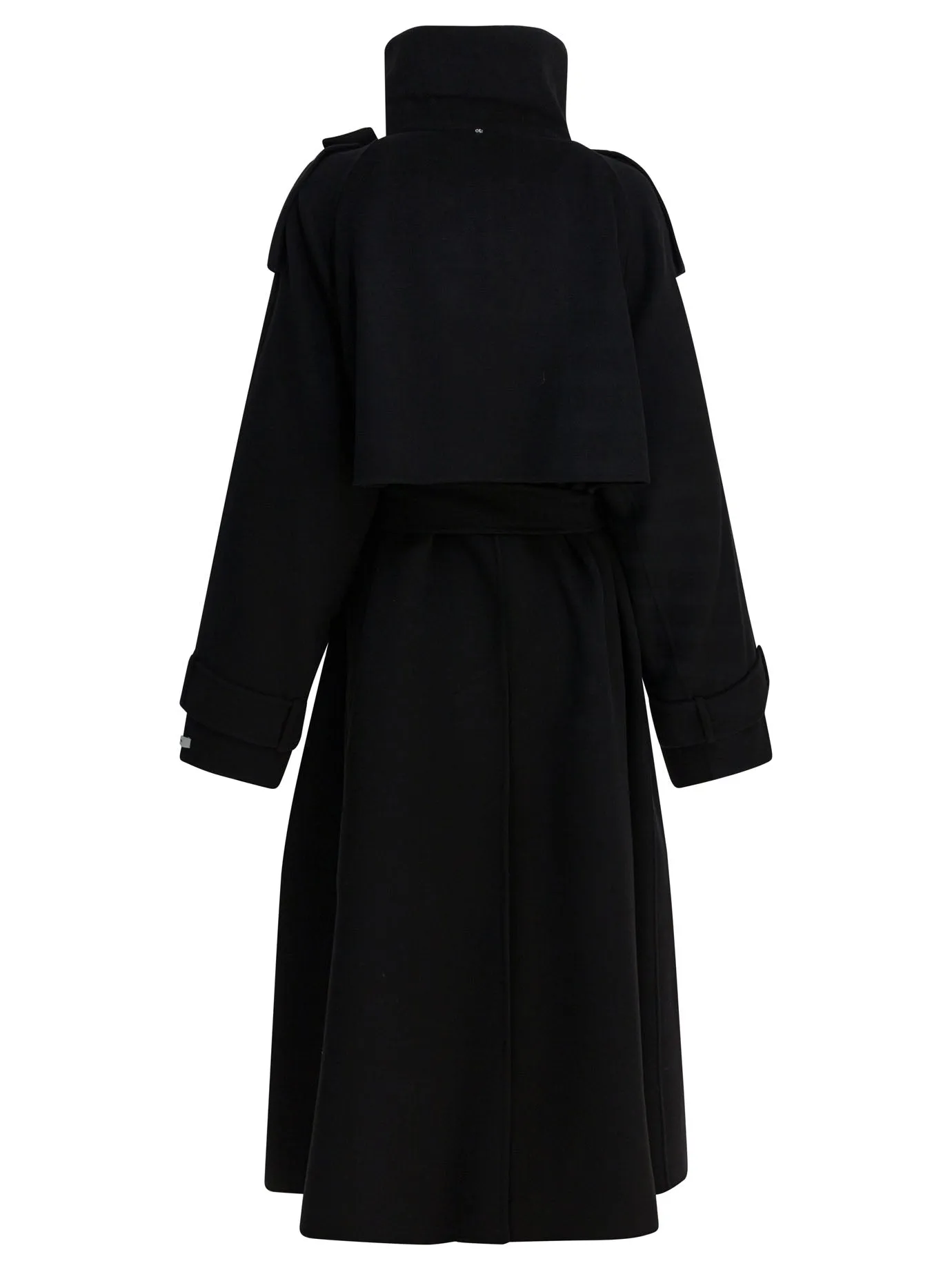 Virgin Wool Long Coat Jackets And Coats Black sold by Wanan Luxury product image thumbnail 2