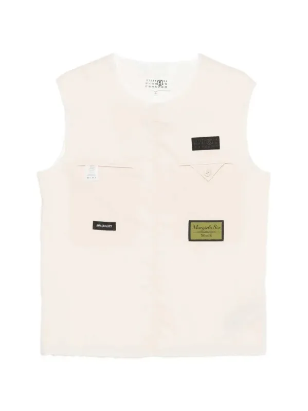 Vest With Logo Patch sold by Wanan Luxury