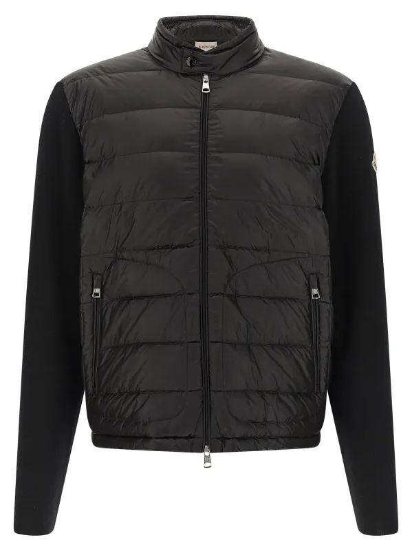 Padded Cardigan Sweaters And Cardigans Black made by Moncler
