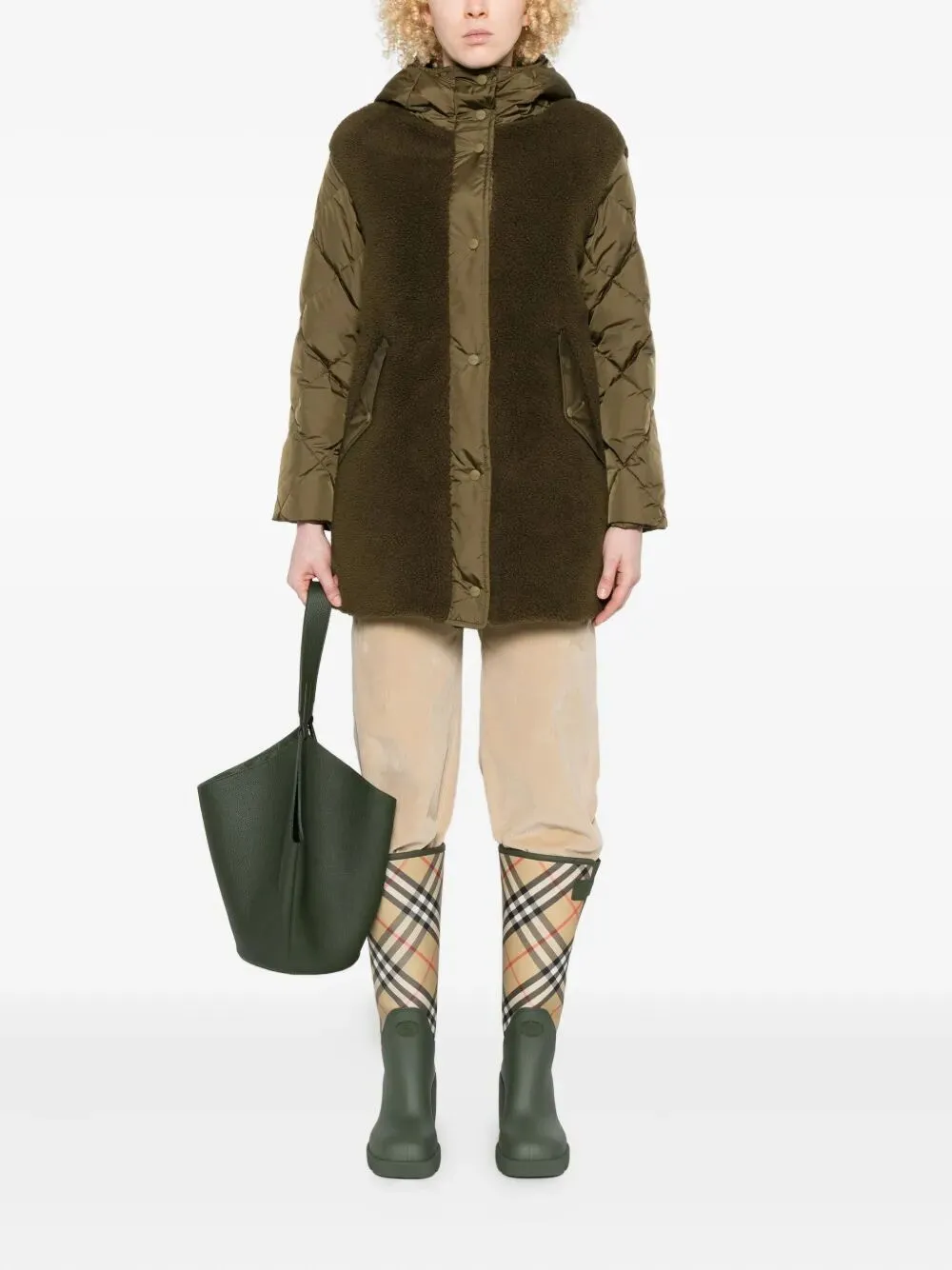 Quilted Fleece Jacket sold by Wanan Luxury product image thumbnail 2