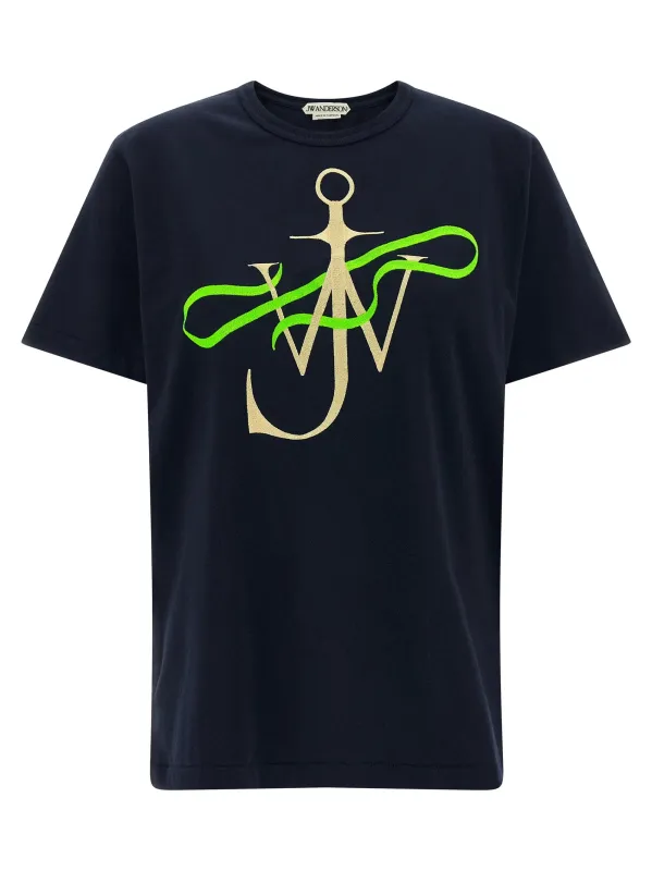 Ribbon Anchor T-Shirt Black sold by Wanan Luxury