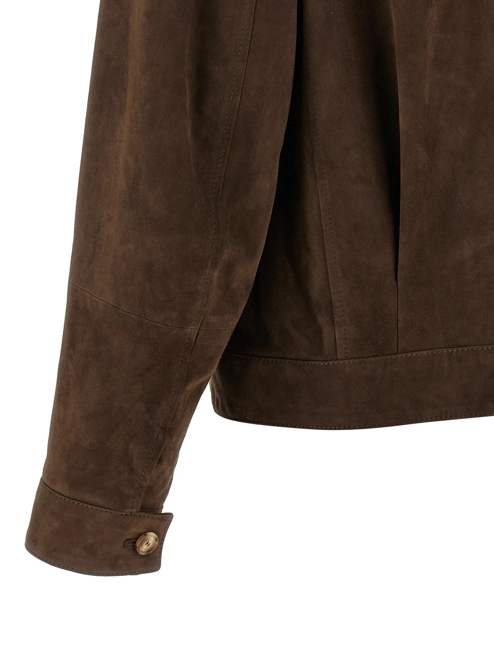 Suede Jacket Puffer Jackets Brown sold by Wanan Luxury product image thumbnail 4