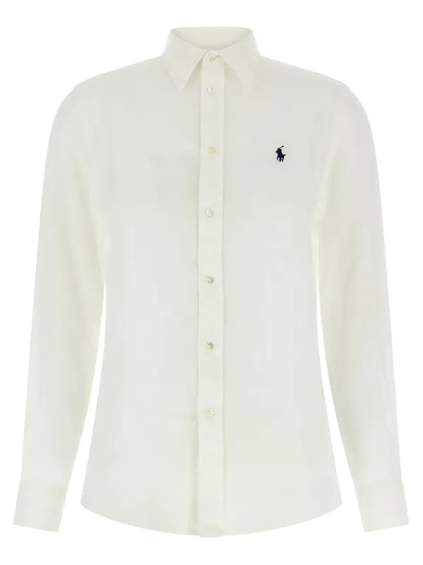 Linen Shirt Shirt And Blouse White sold by Wanan Luxury