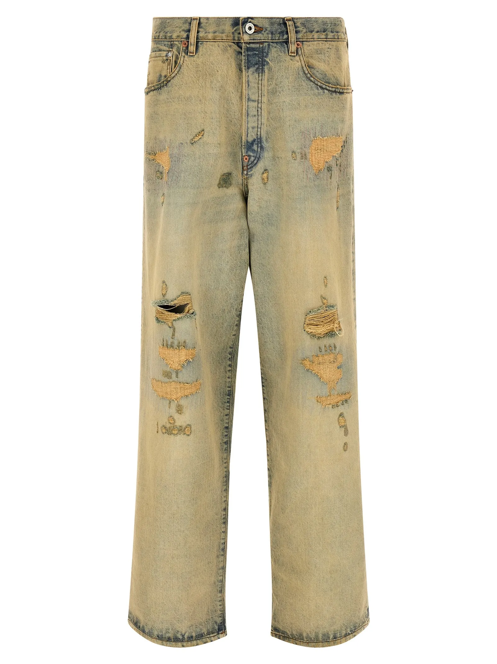 Denim Kuroki Jeans Yellow sold by Wanan Luxury