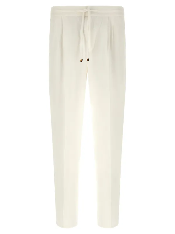 Linen Trousers Pants White sold by Wanan Luxury