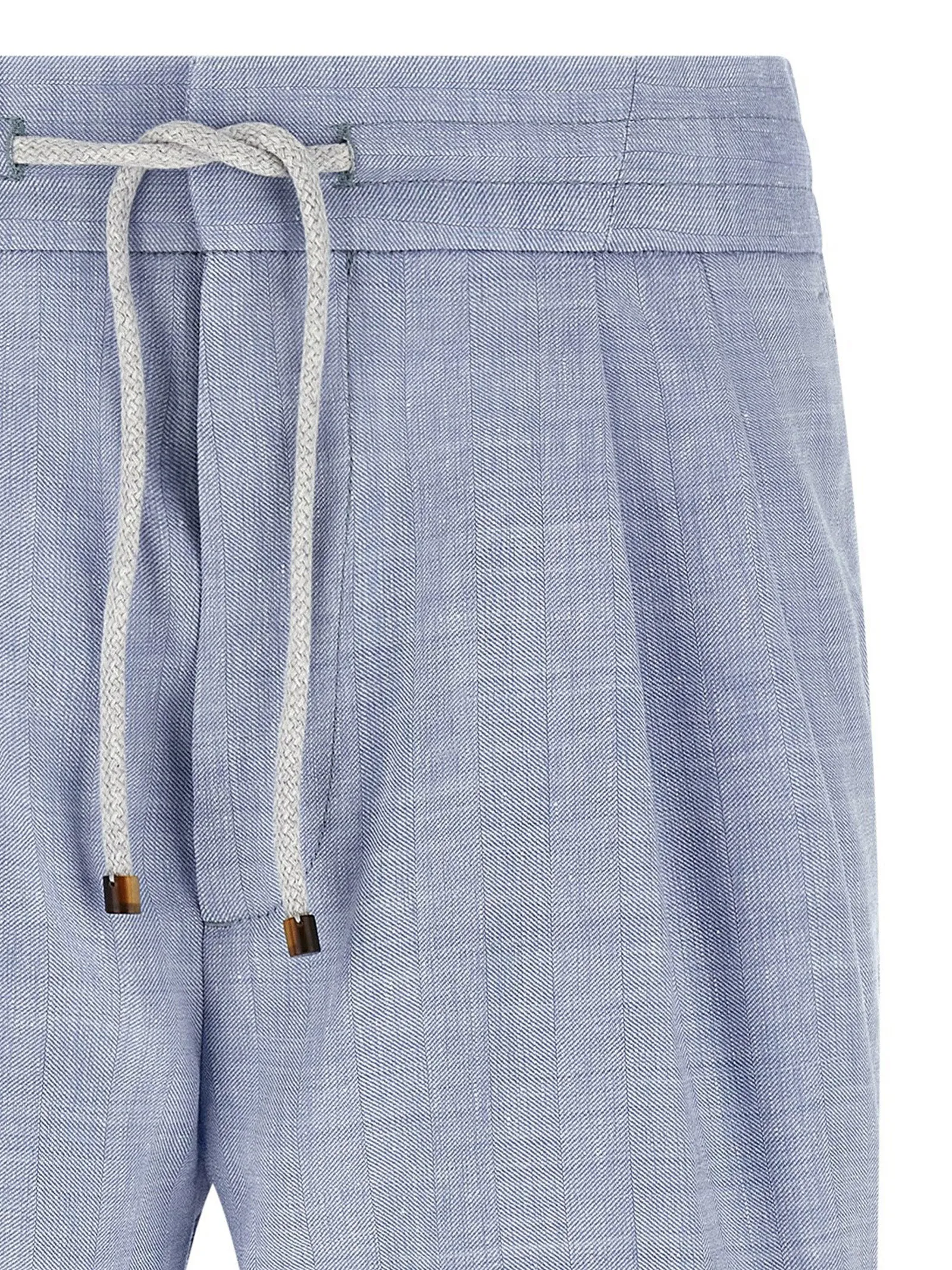 Linen And Wool Chevron Bermuda Shorts Bermuda And Short Light Blue sold by Wanan Luxury product image thumbnail 3