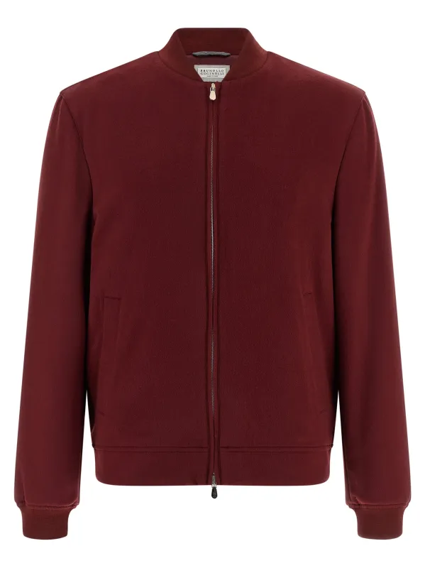 Cashmere Bomber Jacket Puffer Jackets Red sold by Wanan Luxury