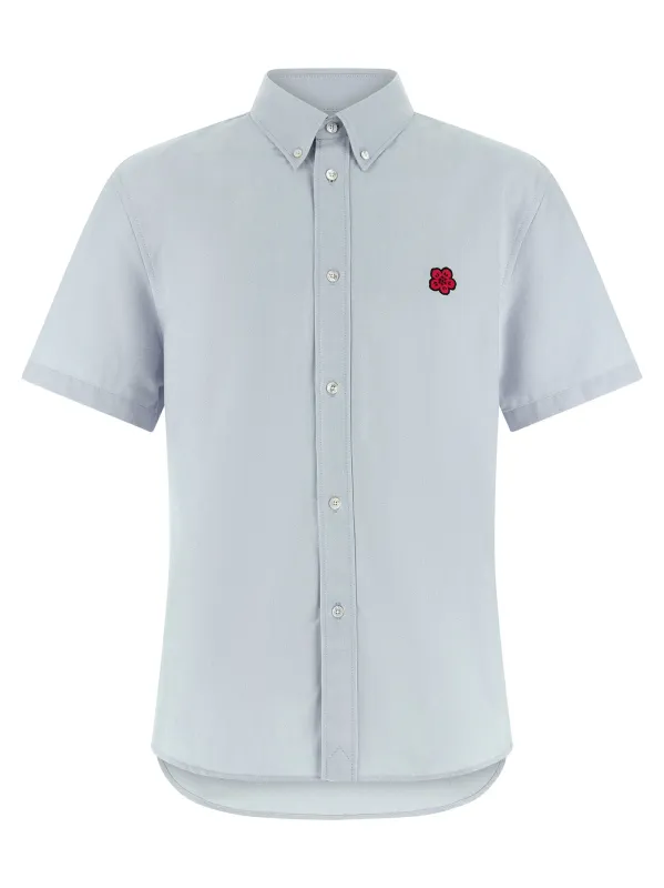 Boke Flower Crest Shirt And Blouse Light Blue sold by Wanan Luxury