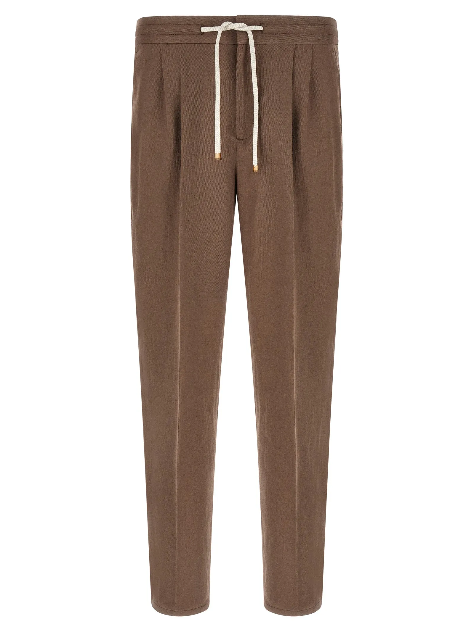 Linen Trousers Pants Brown sold by Wanan Luxury