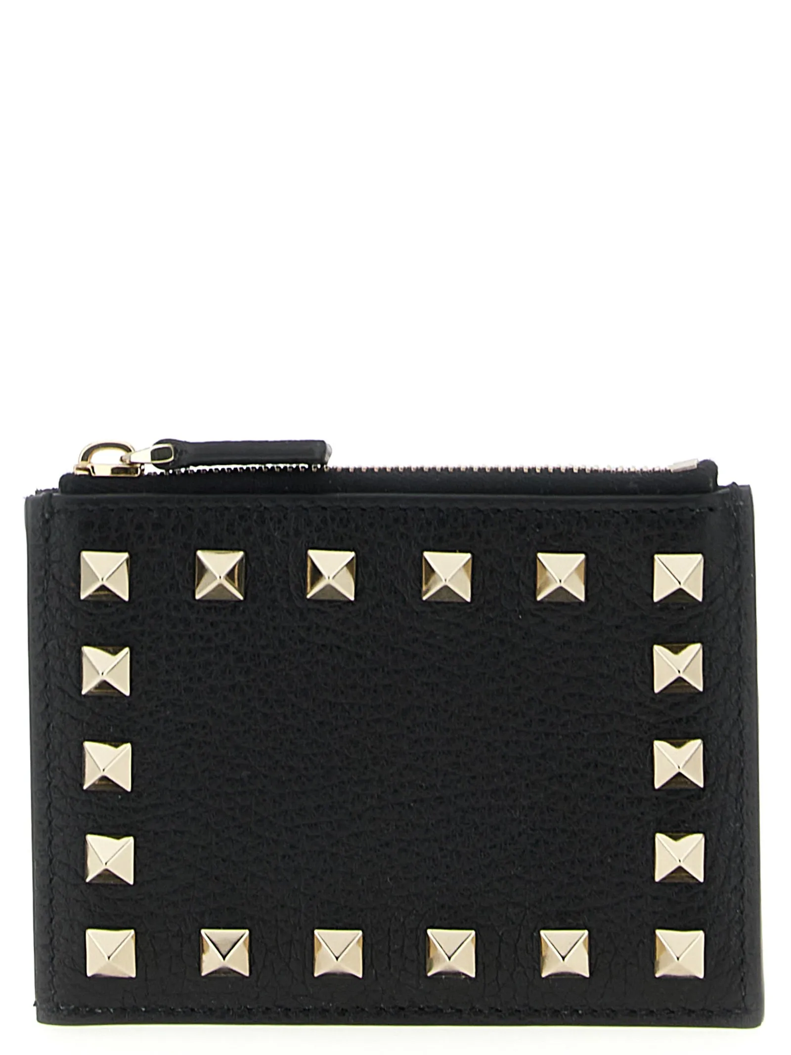 Rockstud Wallets And Card Holders Black sold by Wanan Luxury