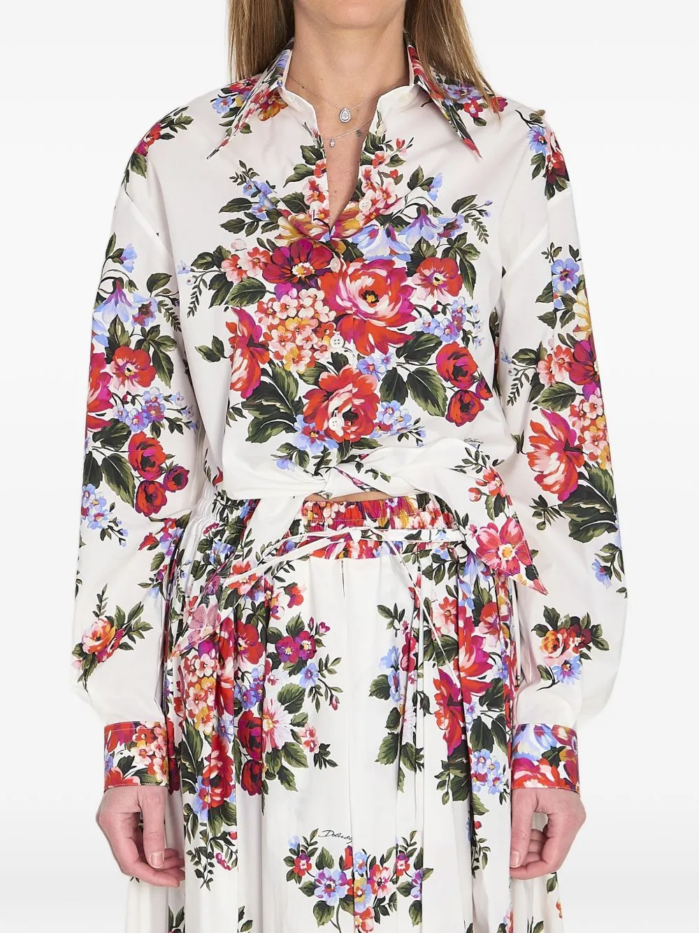 Flower Print Cotton Shirt sold by Wanan Luxury